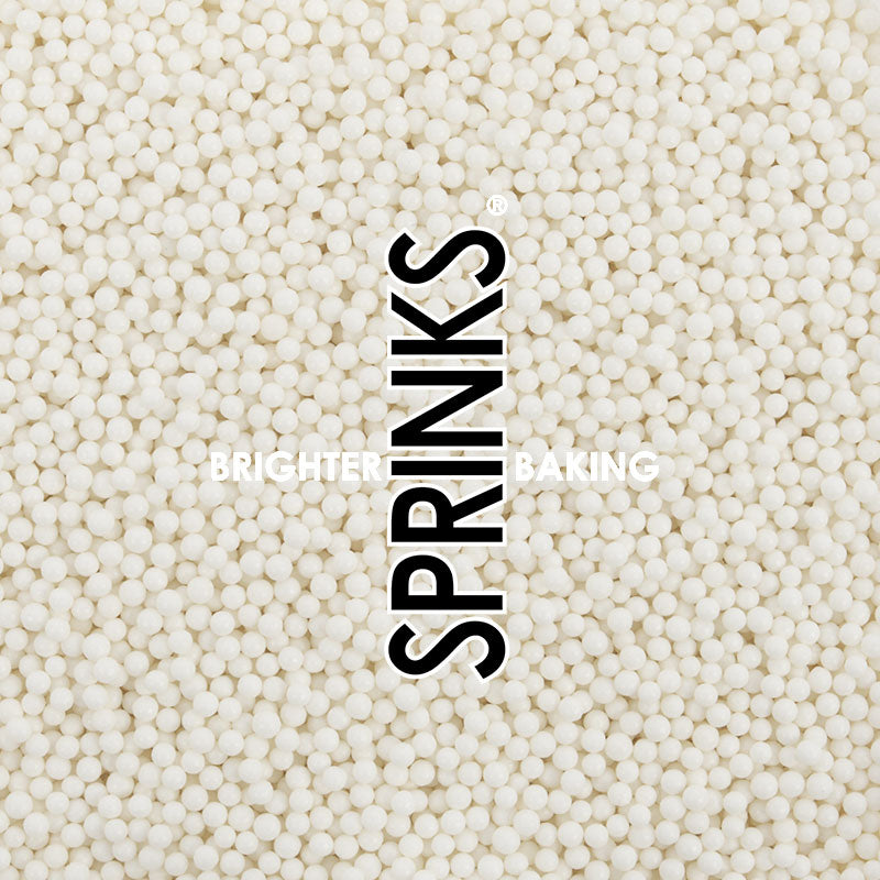 2mm Matte White Peal Beads