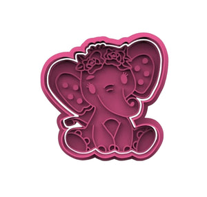 Baby Elephant Girl Cutter and Stamp