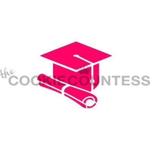 Cap and Diploma Stencil