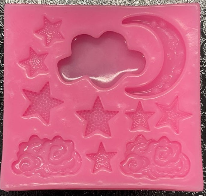 Moon, Stars And Clouds Mold