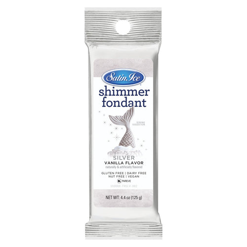 Satin Ice Silver Shimmer Fondant