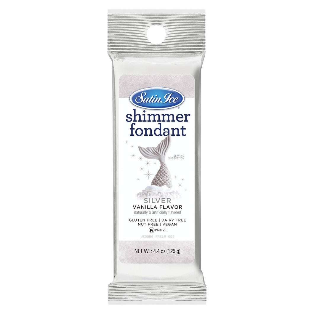 Satin Ice Silver Shimmer Fondant