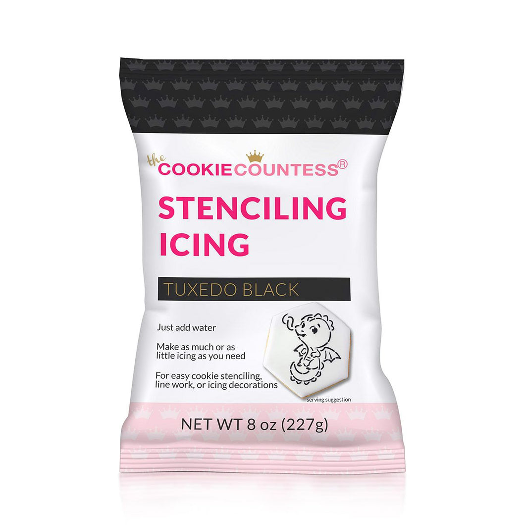 Tuxedo Black Stenciling Icing Mix