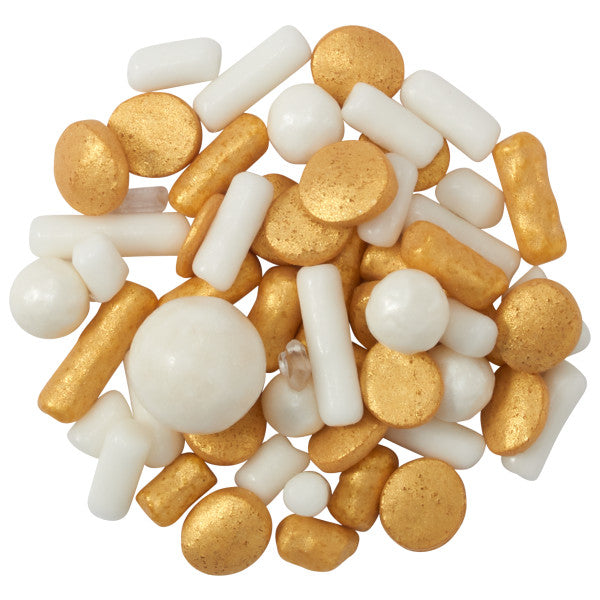 White And Gold Sprinkle Mix